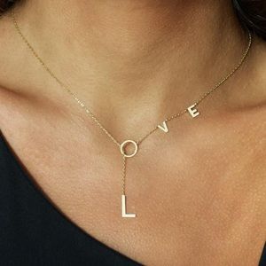 Sterling silver 14K Gold plated LOVE necklace